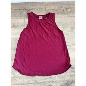 Calia Carrie UnderWood Womens Burgundy Sleeveless Striped Workout Shirt Size XS